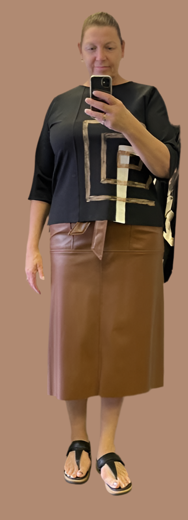 Peruzzi Square Print Top