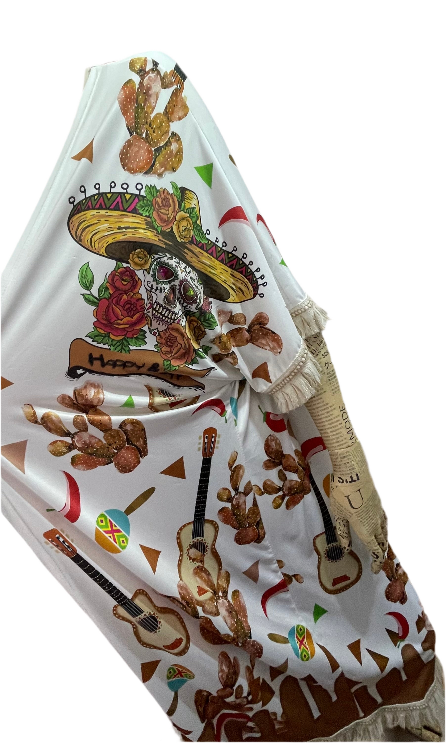 Quirky skull kaftan.