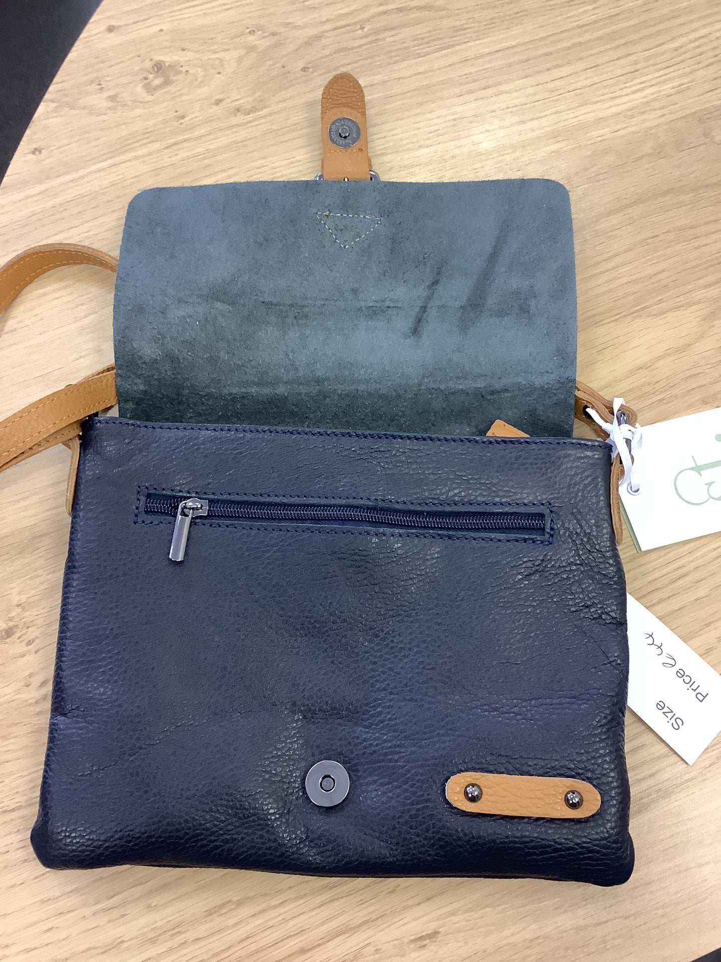 Two Tone Leather Satchel bag