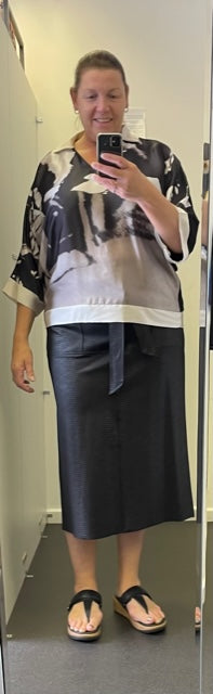 Peruzzi Abstract Print Kimono Top