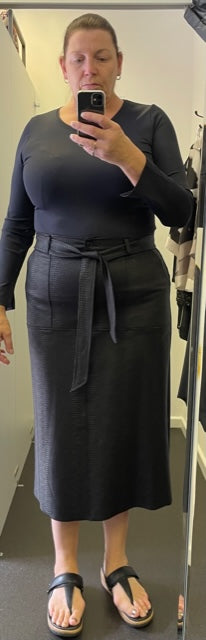 Peruzzi Mock Suede Croc Skirt