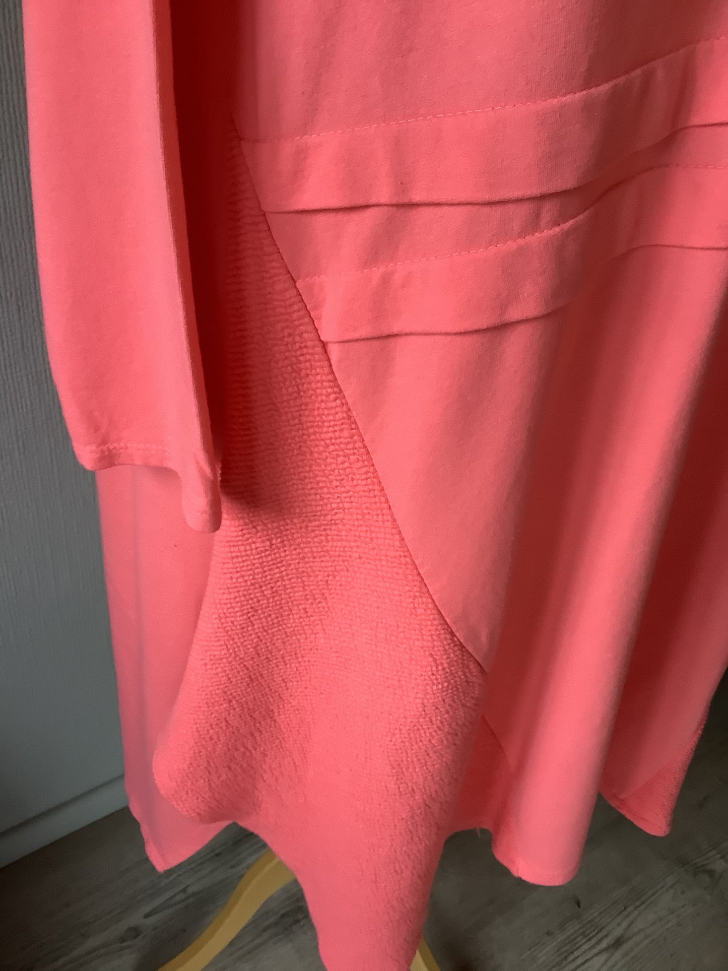 Ribbed side panel flare dress