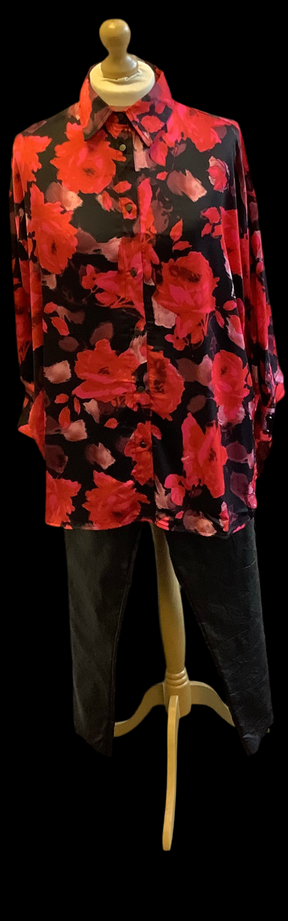 MalissaJ over sized satin shirt.