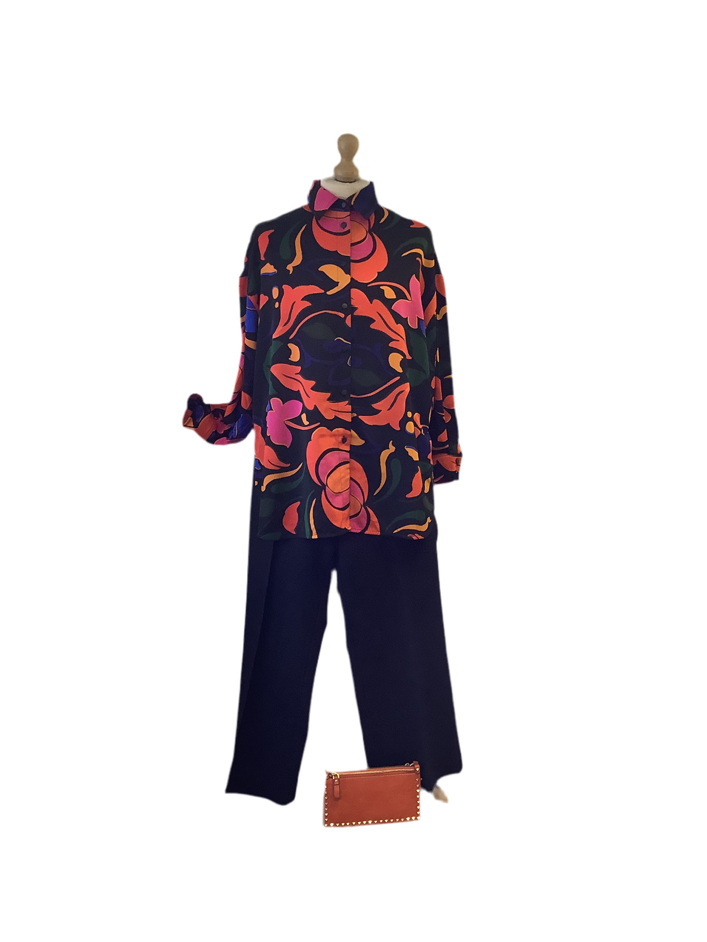 Malissa J Multi Print Satin Shirt