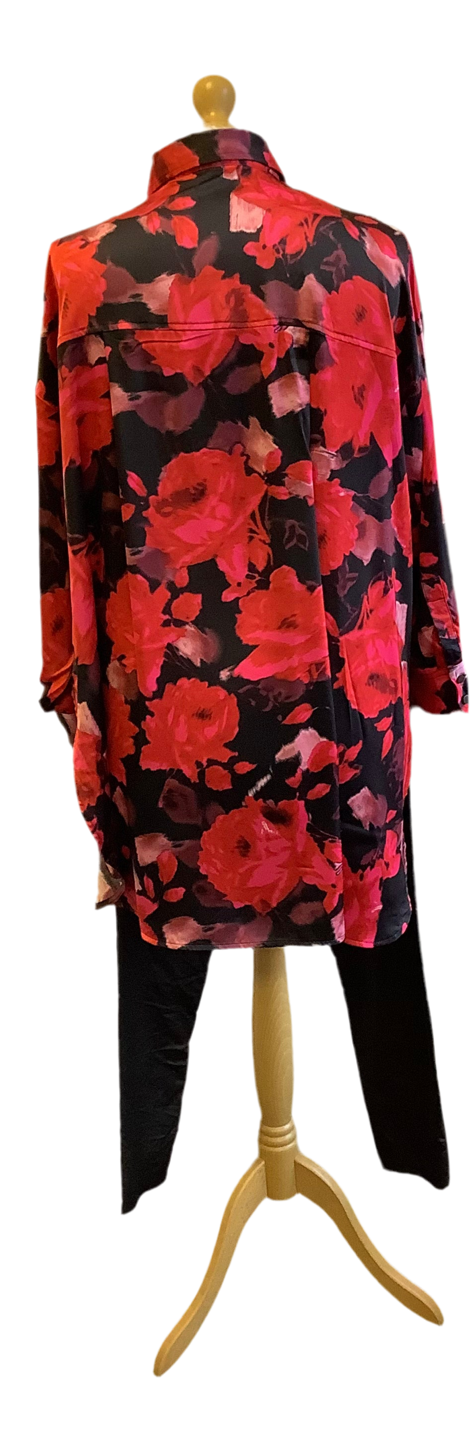 MalissaJ over sized satin shirt.