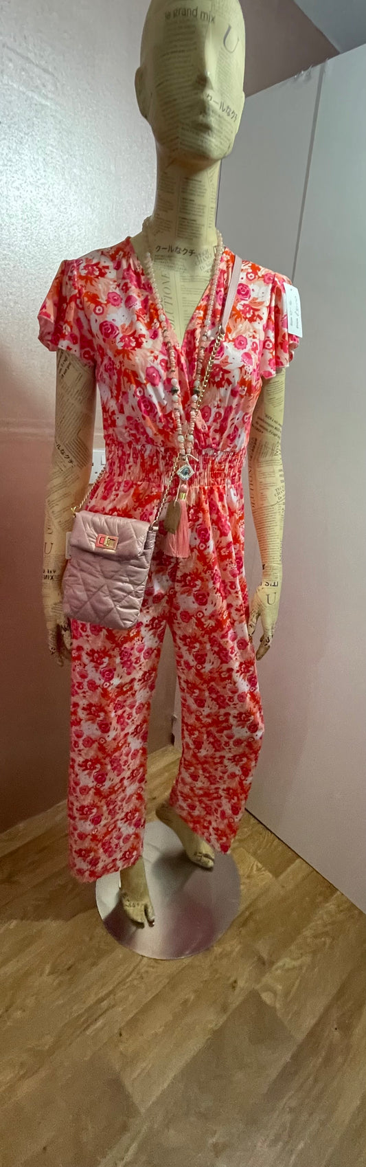 Floral print jumpsuit