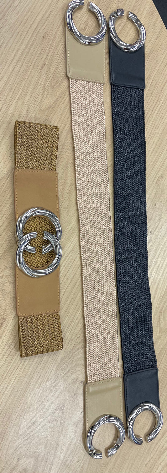 Woven elasticated belt