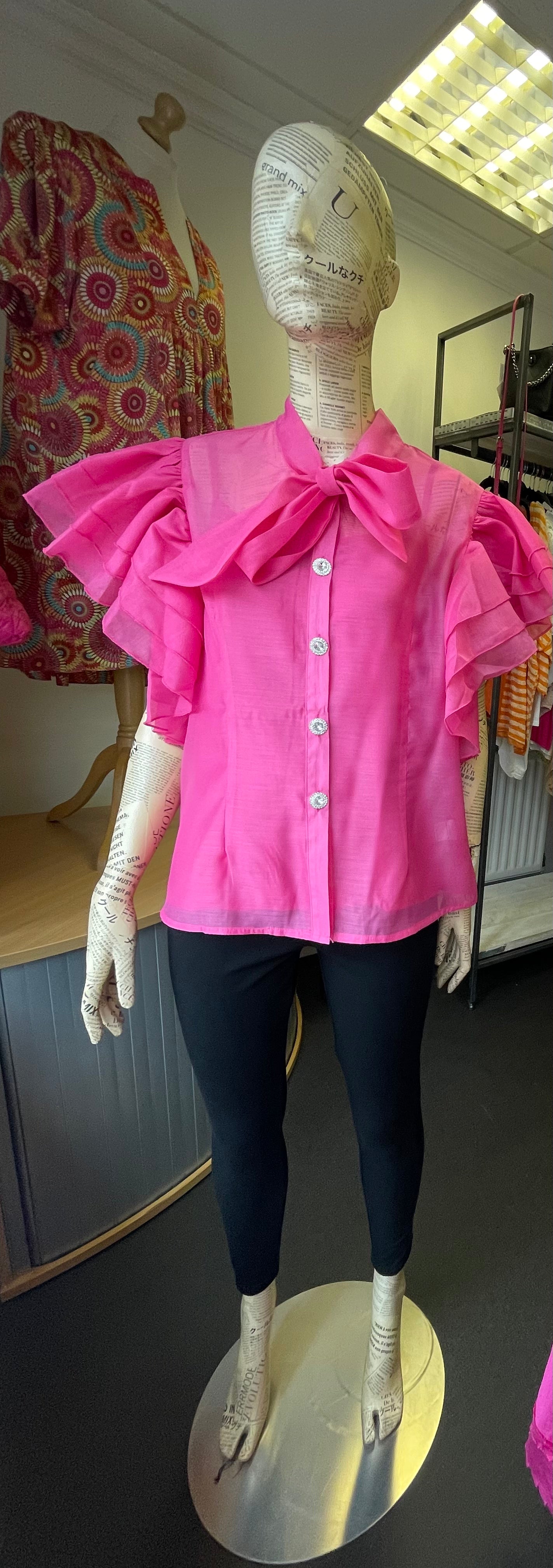 Malissa J frill sleeve shirt