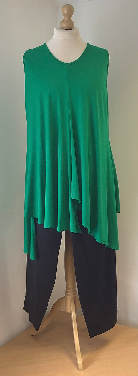 Asymmetric Hem Longline Layering Vest Top
