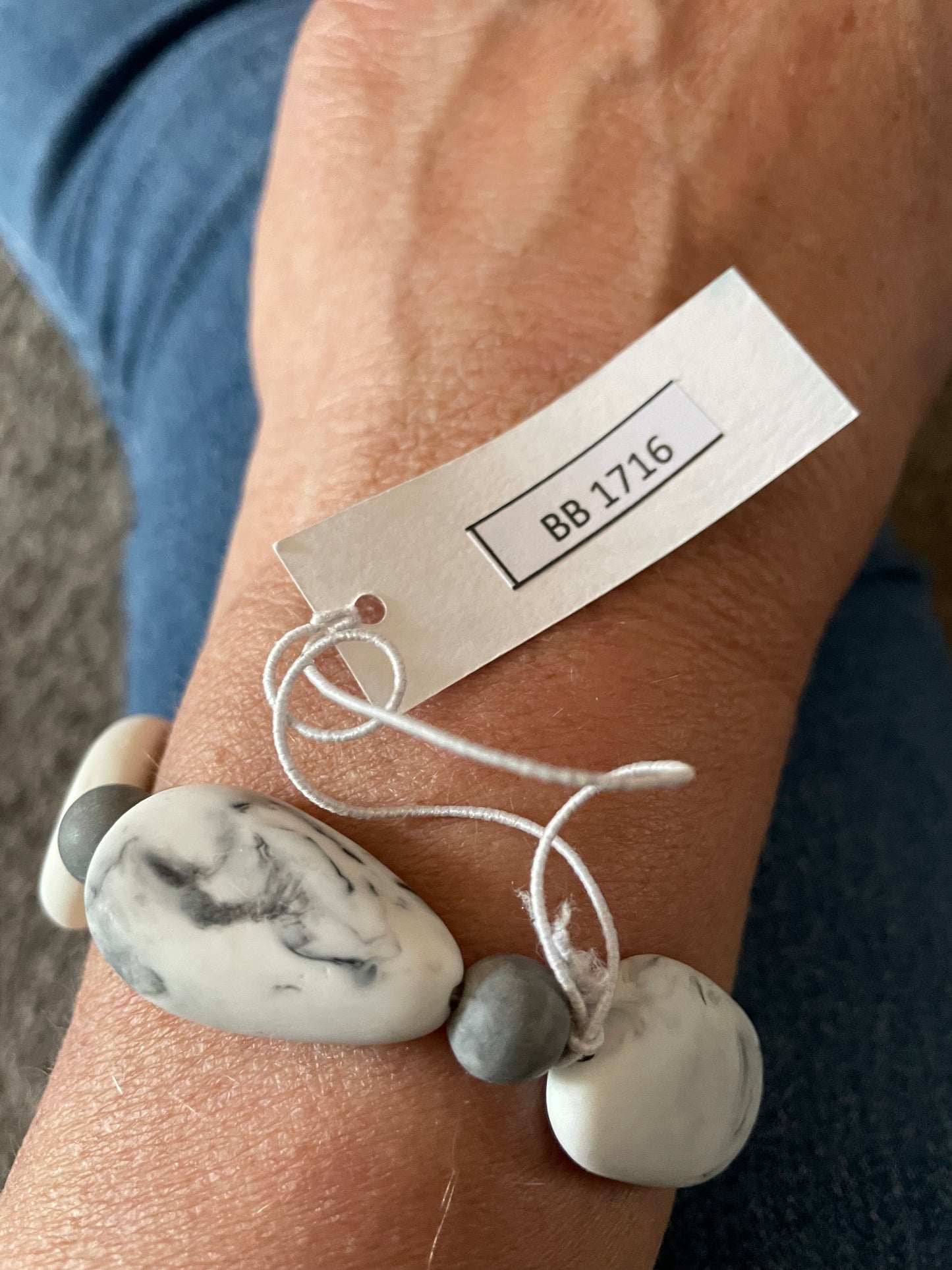 Grey & White Marble Bracelet