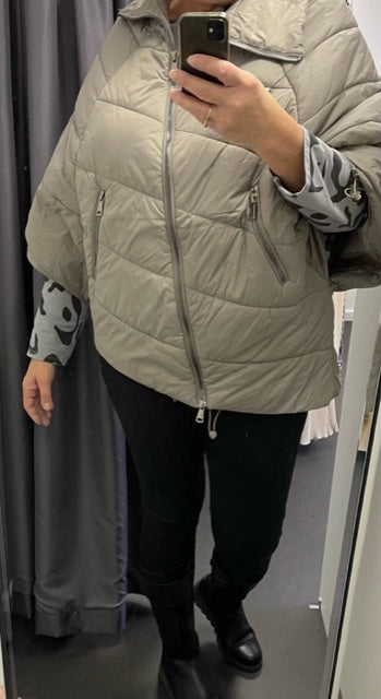 Malissa J Poncho style puffer jacket