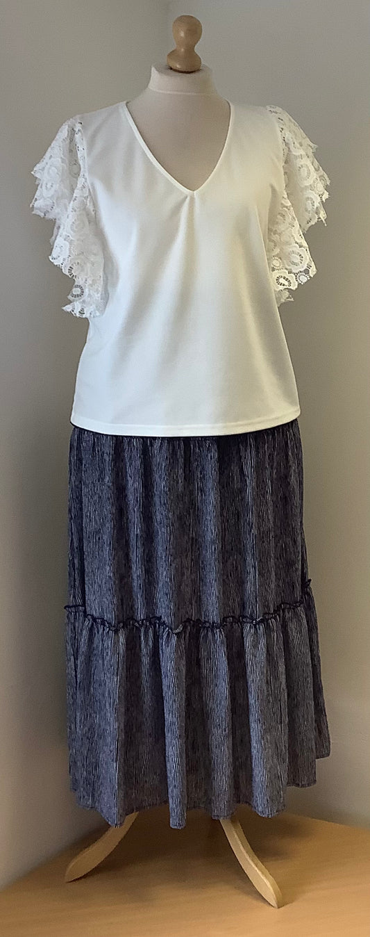 Malissa J three tier skirt