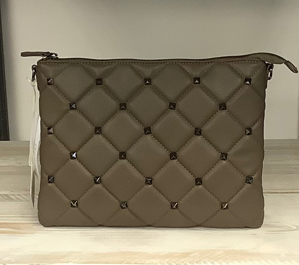 Malissa J quilted clutch bag