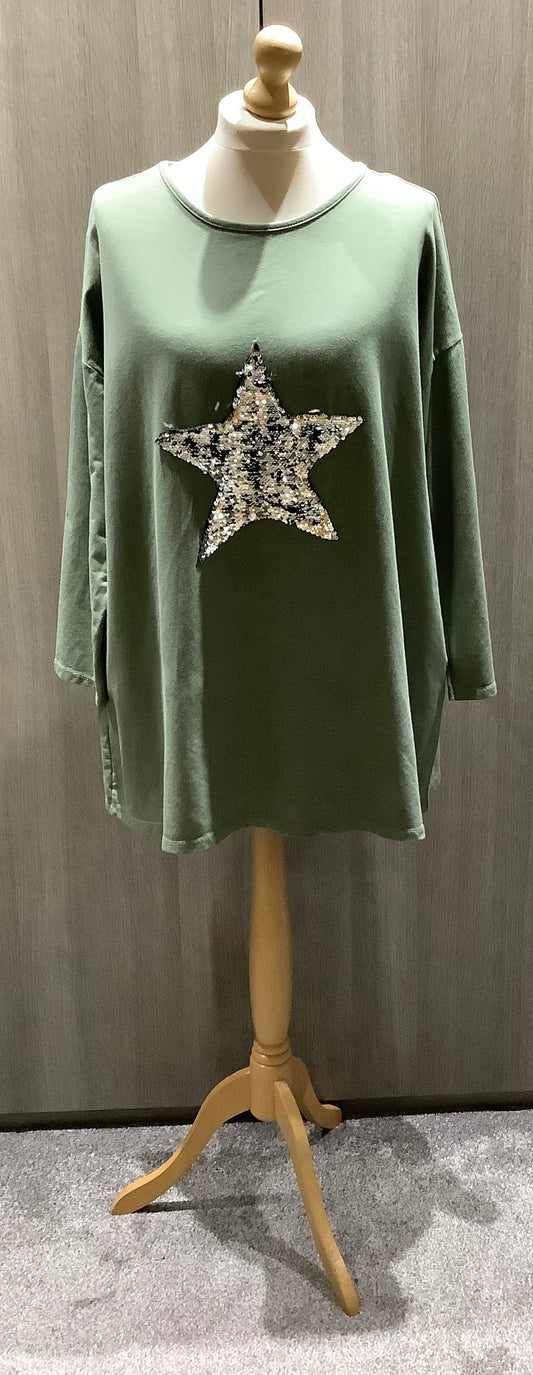 Sequin Star Sweater