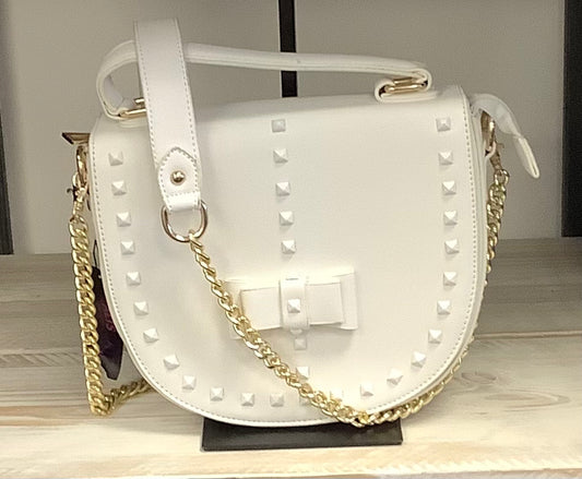 Malissa J stud bag with bow detail