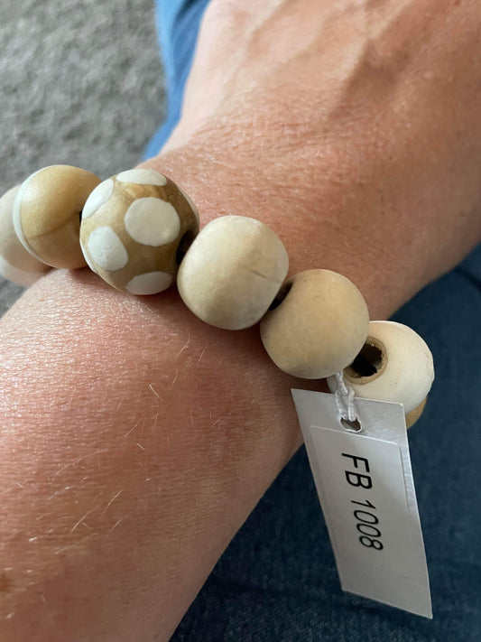 Spotty wooden ball bracelet